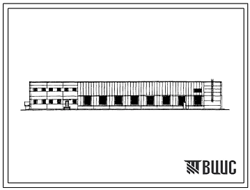 Типовой проект 816-1-93.86 Главный корпус мастерской общего назначения райсельхозтехники с парком на 600 тракторов в обслуживаемых хозяйствах (вариант в легких металлических конструкциях)