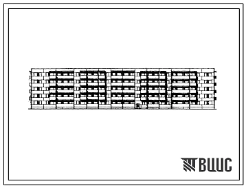 Типовой проект 111-125-8 Пятиэтажный шестисекционный дом на 89 квартир (однокомнатных 1Б-29, двухкомнатных 2Б-29, трехкомнатных 3А-20,четырехкомнатных 4Б-11) для строительства в 1В, 2Б, 2В, 2Г и 3В климатических подрайонах