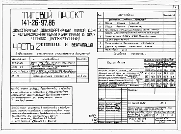 Альбом 1 Части 0, 1, 2, 3, 5, 6 Общая часть. Архитектурно-строительные решения. Отопление и вентиляция. Внутренний водопровод и канализация. Электрооборудование. Связь и сигнализация 