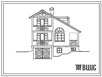 Типовой проект 184-000-820.13.90 3-комнатный мансардный садовый домик со стенами из кирпича (для строительства в Белорусской ССР)