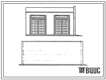 Типовой проект 503-2-11.84 Теплая стоянка для четырех автобусов (размещаемая в пристройке) опорной базы передвижной механизированной колонны (ПМК) с годовой программой строительно-монтажных работ 3 млн. руб. Стены из легкобетонных панелей