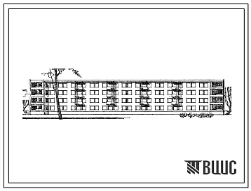 Типовой проект 1-310ТСП-3 Шестисекционный дом на 56 квартир (однокомнатных 8, двухкомнатных 8, трехкомнатных 24, четырехкомнатных 16).