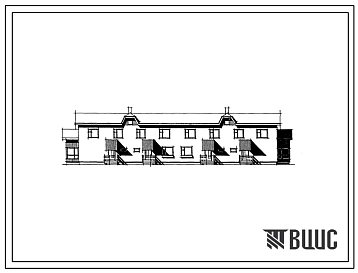 Типовой проект 144-16-55/1 2-этажный 4-квартирный блокированный жилой дом с 3-комнатными квартирами типа 3А в двух уровнях. Для строительства в 1В климатическом подрайоне, 2 и 3 климатических районах.