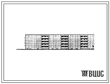 Типовой проект 1ЛГ-504Д-9 Пятиэтажный семисекционный крупнопанельный жилой дом на 139 квартир (двухкомнатных  104, трехкомнатных  34, четырехкомнатных  1).