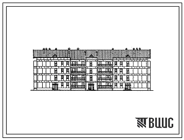 Типовой проект 113-17-65/1 4-этажный 36-квартирный 3-секционный жилой дом с квартирами типа 1Б-2А-2Б-3А. Для строительства в 1В климатическом подрайоне, 2 и 3 климатических районах.