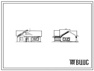 Типовой проект 185-000-193 Одноэтажный одноквартирный жилой дом с четырехкомнатной квартирой для индивидуальных застройщиков.