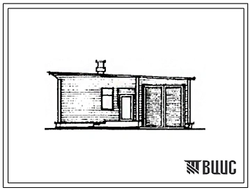 Типовой проект 505-36 Береговой спасательный пост. Здание одноэтажное. Стены брусчатые.