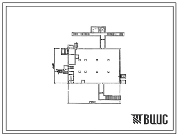 Типовой проект А-II,III,IV-750-440.89 Заглубленный склад материалов и оборудования отдельно стоящий в маловлажных грунтах (убежище на 750 человек, размеры убежища 27м на 18м, режим вентиляции убежища 1,2)
