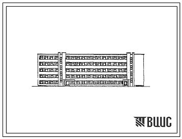 Типовой проект ЦВП-81 (03-83-КК) Казарма солдатская на 500 человек со стенами из кирпича и внутренним каркасом серии ИИ-04 (с поэтажным расположением душевых помещений)