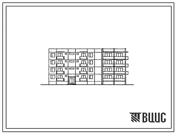 Типовой проект 127-040с/1 Четырехэтажная блок-секция крупнопанельная угловая правая на 20 квартир (однокомнатных 1Б-8, четырехкомнатных: тип 1-4Б-8, тип 2-4Б-4). Для строительства в 4В климатическом подрайоне Грузинской ССР сейсмичностью 7 баллов