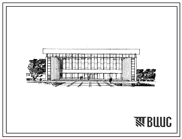 Типовой проект 294-2-37 Спортивный корпус с тремя залами 42х24 м; 24х12 м и 18х12 м, для строительства в 1В климатическом подрайоне, 2 и 3 климатических районах
