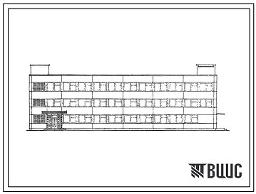 Типовой проект 504-22/69 Блок служебно-технического здания для морских портов на 100 человек в максимальную смену.