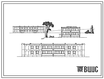 Типовой проект 113-17-5 2-этажный 12-квартирный 2-секционный жилой дом с 1-2-3 комнатными квартирами для строительства во 2 и 3 строительно-климатических зонах.