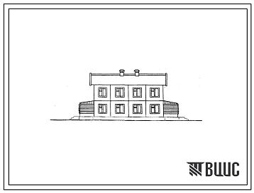 Типовой проект 141-48-9с Двухэтажный двухквартирный жилой дом с четырехкомнатными квартирами типа «Б» в двух уровнях.