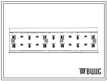 Типовой проект 77-0124сп.86 Блок-секция рядовая 2-этажная 8-квартирная 3Б-3Б-3Б-3Б