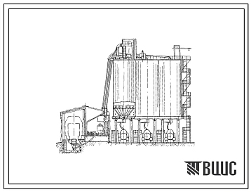 Типовой проект 705-1-130 Прирельсовый склад силосного типа емкостью 3000 т для хранения фосфоритной муки и известковых материалов с силосами из предварительно напряженных железобетонных тюбингов с применением пневморазгрузчика ТА-32