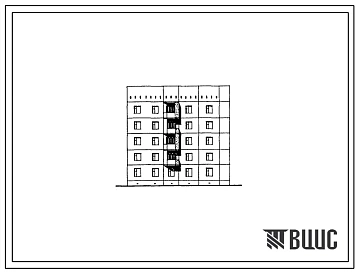 Типовой проект 148-046сп.85 Пятиэтажная блок-секция торцевая правая на 15 квартир