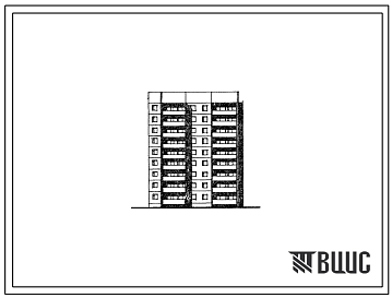 Фасады Типовой проект 75-011/1.2 Блок-секция 9-этажная 36 квартирная угловая правая 2Б-2Б-3Б-3А