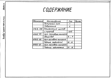 Альбом 3. Тепловой контроль и автоматизация. Чертежи-здания заводу-изготовителю.