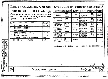 Альбом 6 Часть 1 Архитектурно-строительные чертежи выше отм.0.000.  Часть 2 Отопление и вентиляция Раздел 2-1 С радиаторами и конвекторами. Часть 3 Водоснабжение и канализация выше отм.0.000. Часть 4 Газоснабжение. Часть 5 Электрооборудование. Ч