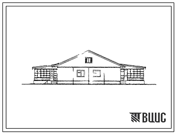 Типовой проект 181-57-1 1-этажный 2-квартирный панельный жилой дом с 4-комнатными квартирами для строительства в 1 строительно-климатической зоне.