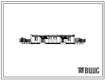 Типовой проект 183-211-20/1 Одноэтажный дом на 2 трехкомнатные квартиры. Для строительства в 4А и 4Г климатических подрайонах Туркменской ССР