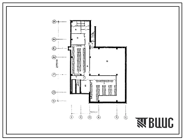Типовой проект П-4-233(262-12-275.86) Хозяйственно-бытовые помещения в подвале клуба (в конструкциях 1.020-1(83)) на 425 посетителей, (убежище на 233 человек, размеры убежища 27м на 18м, режимы вентиляции 1,2,3).