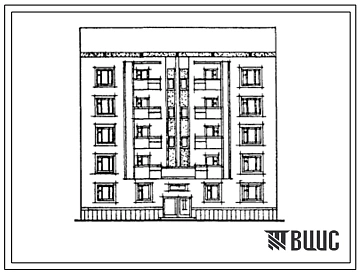 Типовой проект 70-073с.02.13.86 5-этажная 15-квартирная торцевая правая блок-секция 3Б-1Б-2Б. Конструктивный вариант с объемными сантехкабинами для Алма-Атинской области