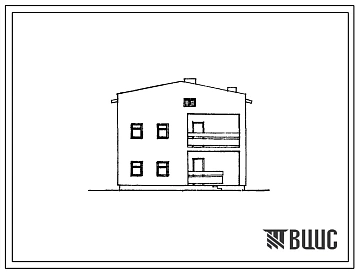Типовой проект 144-000-214.83 Двухэтажный жилой дом с квартирой типа 6.