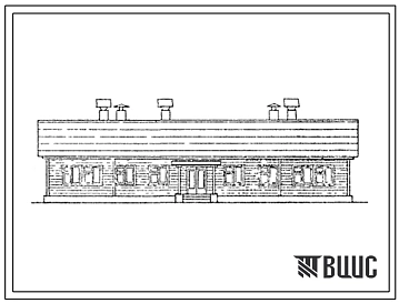 Типовой проект 416-1-7  Служебно-бытовое здание на 60 человек для нижних складов леспромхозов.