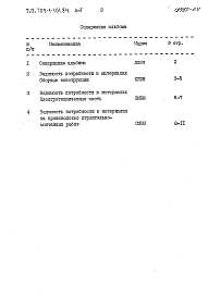 Альбом 5 Ведомости потребности в материалах.