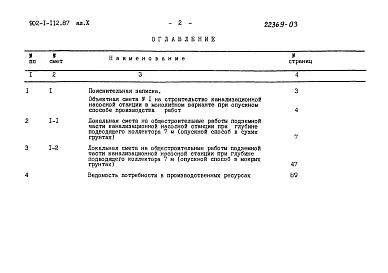 Альбом 10 Сметы. Подземная часть.  