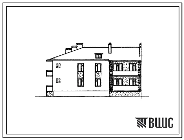 Типовой проект 42-0121с/1.2 Двухэтажная торцевая блок-секция 1Б, 2Б, 3Б.