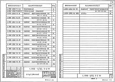 Выпуск 2-6 Колонны сечением 400х400 мм для зданий с высотой этажа 3,3 м. Пространственные каркасы