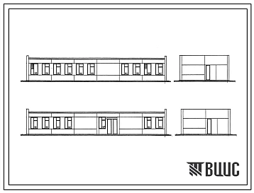 Типовой проект 416-4-131.89 Бытовые помещения на 50 человек. Стены из панелей.