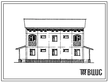 Типовой проект 141-146-24сп.13.87 2-этажный 2-квартирный жилой дом в 2-х уровнях с квартирами 6Б-6Б (для строительства в Узбекской ССР)