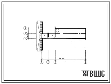 Типовой проект АУ-2-100-53.85 Убежище быстровозводимое на 100 человек(из стеновых панелей серии иис-04), (убежище на 100 человек, размеры убежища 21,9м на 5,4м, режимы вентиляции 1,2).