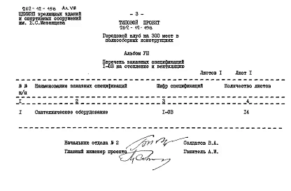 Альбом 8 Заказные спецификации