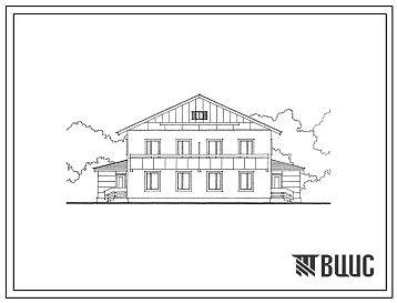 Типовой проект 144-52-207с.2 2-этажный 2-квартирный жилой дом с квартирами типа 5Б в двух уровнях. Для строительства в районах с сейсмичностью 9 баллов.