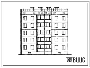 Типовой проект 135-0226.83 Блок-секция пятиэтажная угловая поворотная с торцевыми окончаниями на 15 трехкомнатных квартир типа 3Б