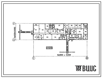 Типовой проект В-IV-60-84(15) Объединенный склад энергосистем отдельностоящий, (убежище на 60 человек, размеры убежища 54м на 18м, режимы вентиляции 1,2).