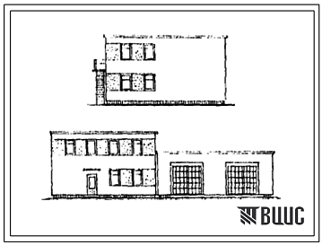 Типовой проект 411-1-101с Пожарно-химическая станция на 2 автоцистерны. Для строительства в районах БАМ сейсмичностью 8 и 9 баллов (с конструктивными вариантами в районах с вечномерзлыми грунтами)