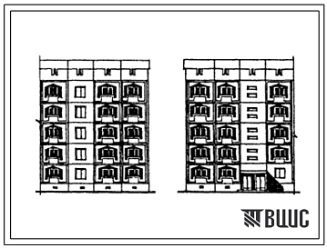 Типовой проект 150-022с.13.87 Блок-секция 5-этажная 15-квартирная торцевая 2.1.1. Для строительства в Азербайджанской ССР.