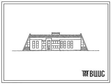 Типовой проект 292-8-33.91 Физкультурно-оздоровительный зал в легких металлических конструкциях с помещениями обслуживания в пристройке. Стены из трехслойных панелей с обшивкой из оцинкованного профилированного листа. Стены пристройки из кирпича.