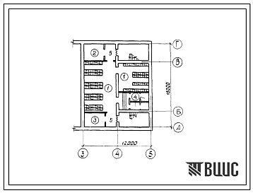 Типовой проект Б-1-150(501-9-1) Бытовые помещения,расположенные в подвале пункта контрольно-технического обслуживания грузовых вагонов, (убежище на 150 человек, размеры убежища 15м на 12м, режимы вентиляции 1,2).
