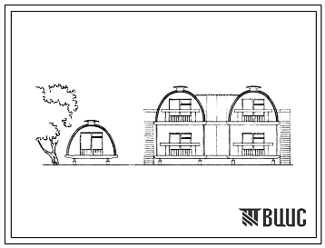 Типовой проект 249-1-6 Летние спальные павильоны для учреждений отдыха 6 типов (на 2, 3, 4, 5, 8 и 16 мест). Для строительства во II, III и IV строительно-климатических зонах.