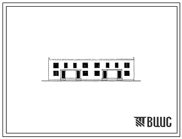 Типовой проект 142-051-6с тип 1 Двухэтажный 4-квартирный жилой дом с 3-комнатными квартирами.