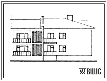 Типовой проект 42-0180с.13.87 2-этажная 6-квартирная торцевая блок-секция Т-2.2.1. Для строительства в Грузинской ССР.