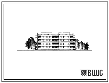 Типовой проект 111-26-22 Четырехэтажный двухсекционный 24-квартирный жилой дом ( однокомнатных 1Б-8; двухкомнатных 2Б-8; трехкомнатных 3Б-8). Для строительства во II и III климатических районах Украинской ССР.