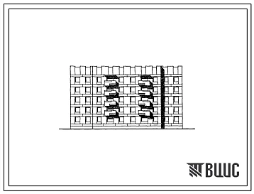 Типовой проект 174-023с.85 Блок-секция 5-этажная 2-секционная 30-квартирная рядовая-торцовая 1Б.2Б.3Б-1Б.2Б.3Б